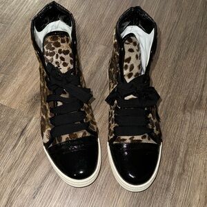 Lanvin Leopard High Top Sneakers size - 39